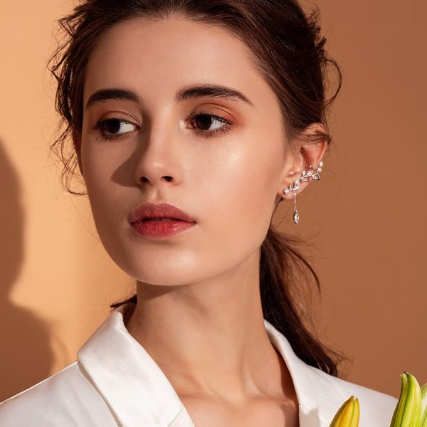 Flower Ear Cuff Earrings - Image 3