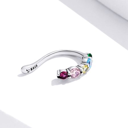 Gemstone Rainbow Ear Cuff - Image 3