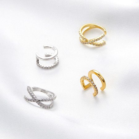 Simple Stylish Double Band Helix Ear Cuff - Image 4