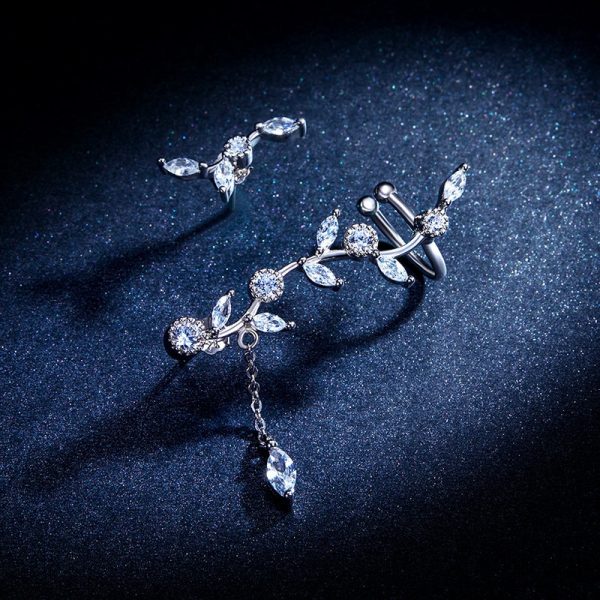 Flower Ear Cuff Earrings - Image 5
